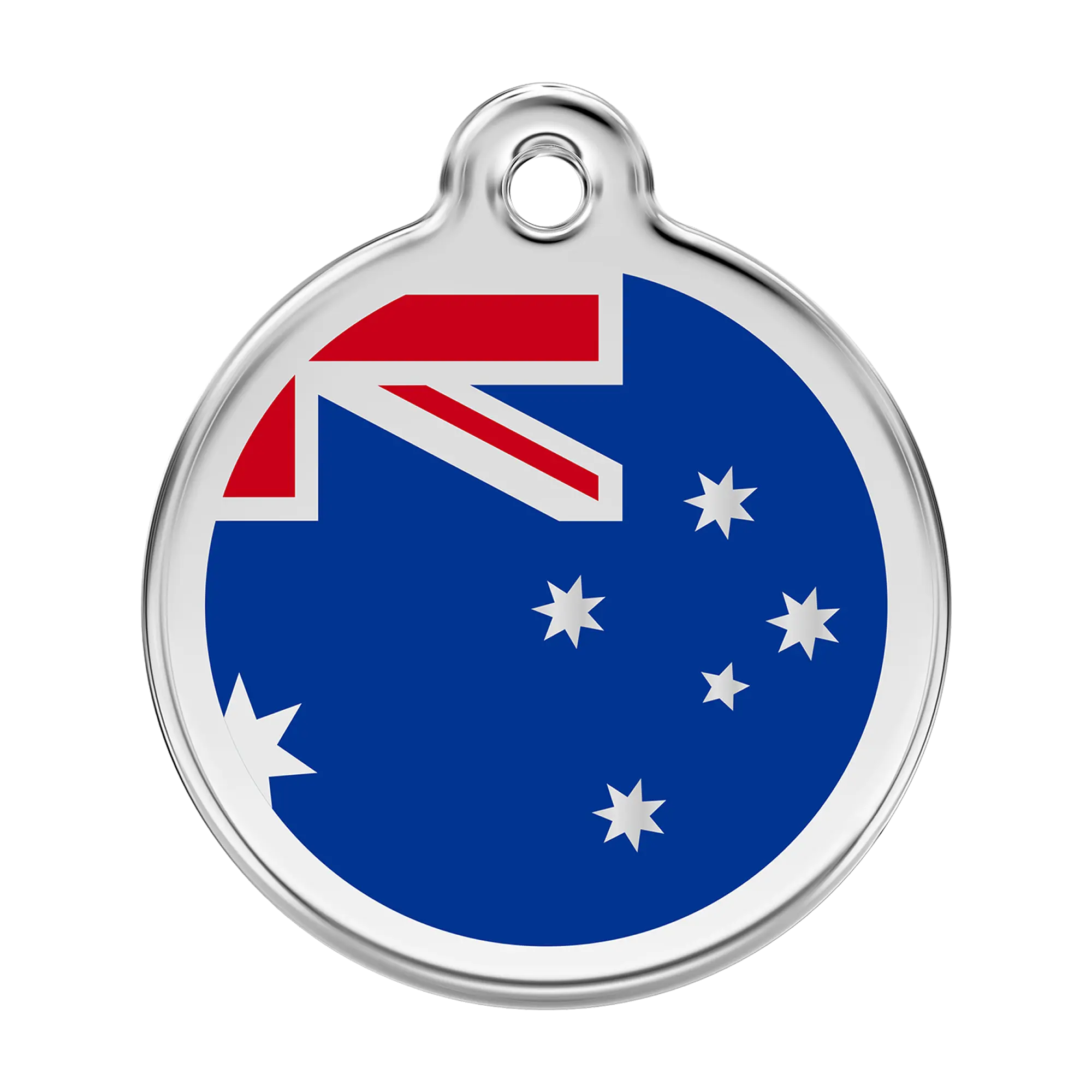 Red Dingo Australian Flag pet ID tag
