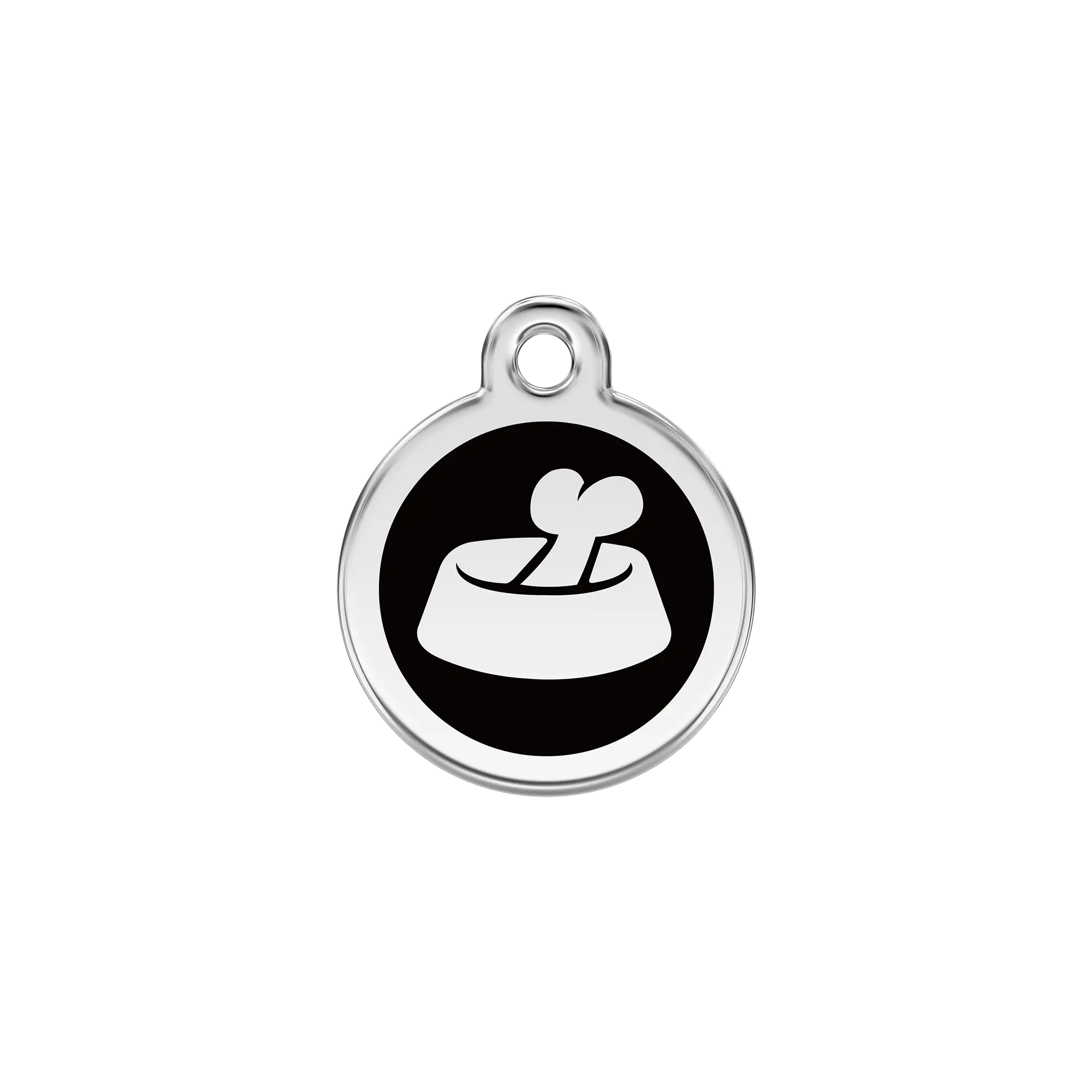Bone in Bowl pet ID tag