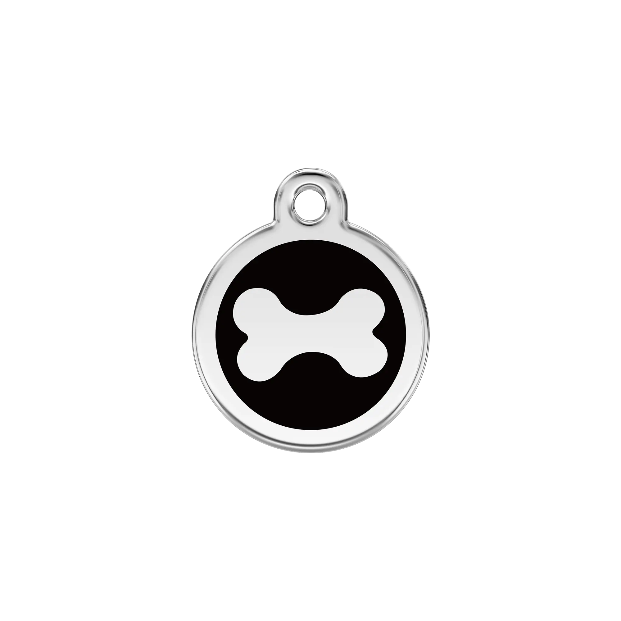 Bone Enamel & Stainless Steel pet ID tag