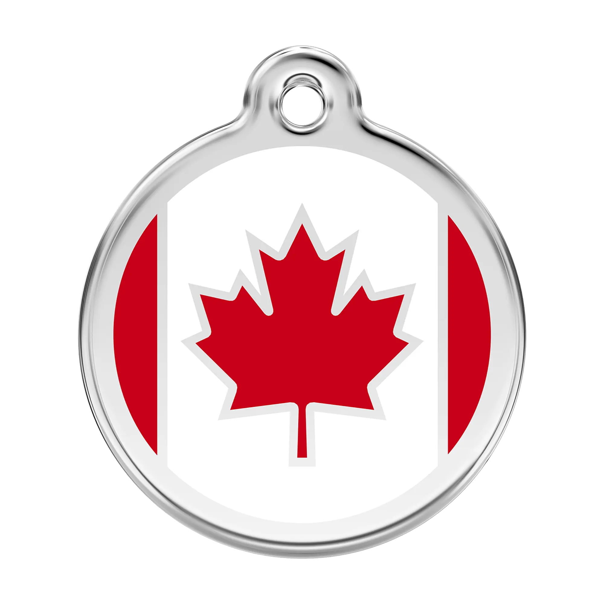 Red Dingo Canadian Flag pet ID tag