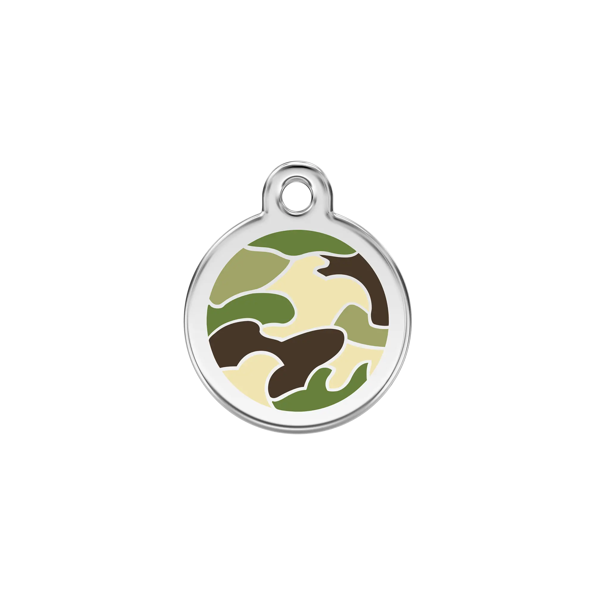 Camouflage Enamel & Stainless Steel pet ID tag