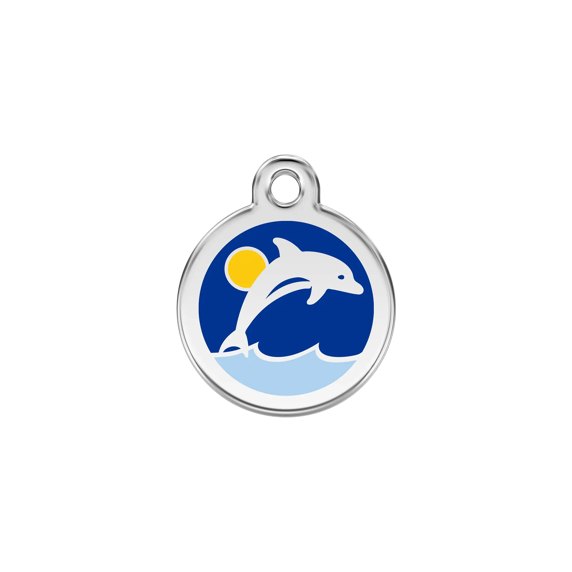 Dolphin Enamel & Stainless Steel pet ID tag
