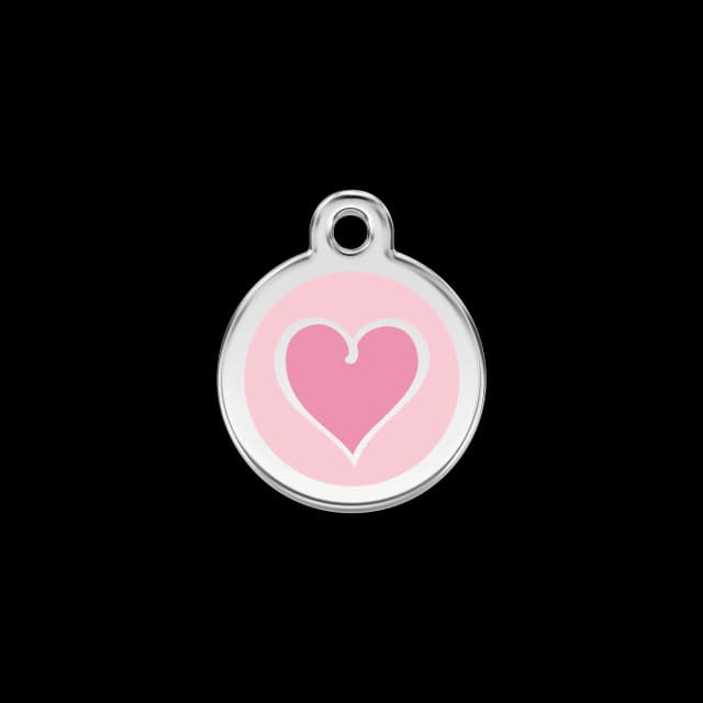 Coloured Heart pet ID tag