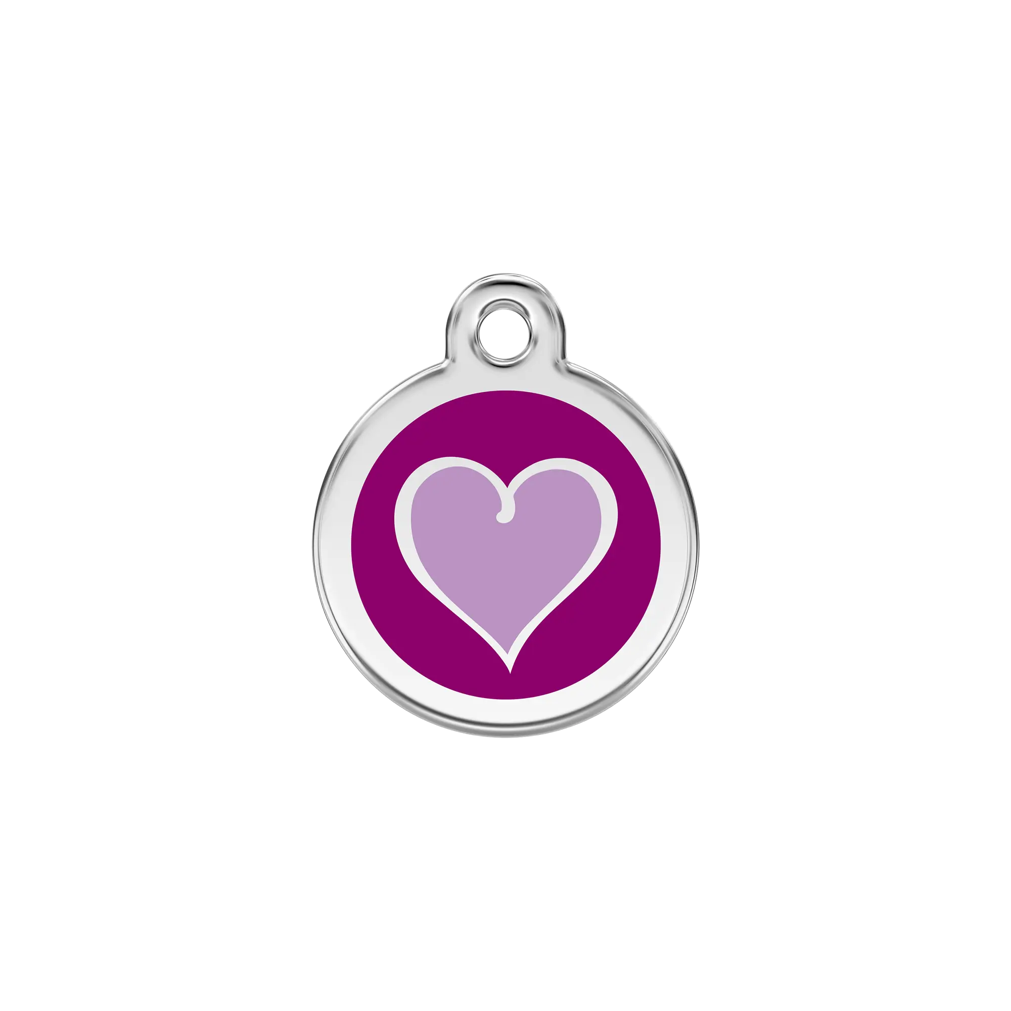 Coloured Heart pet ID tag