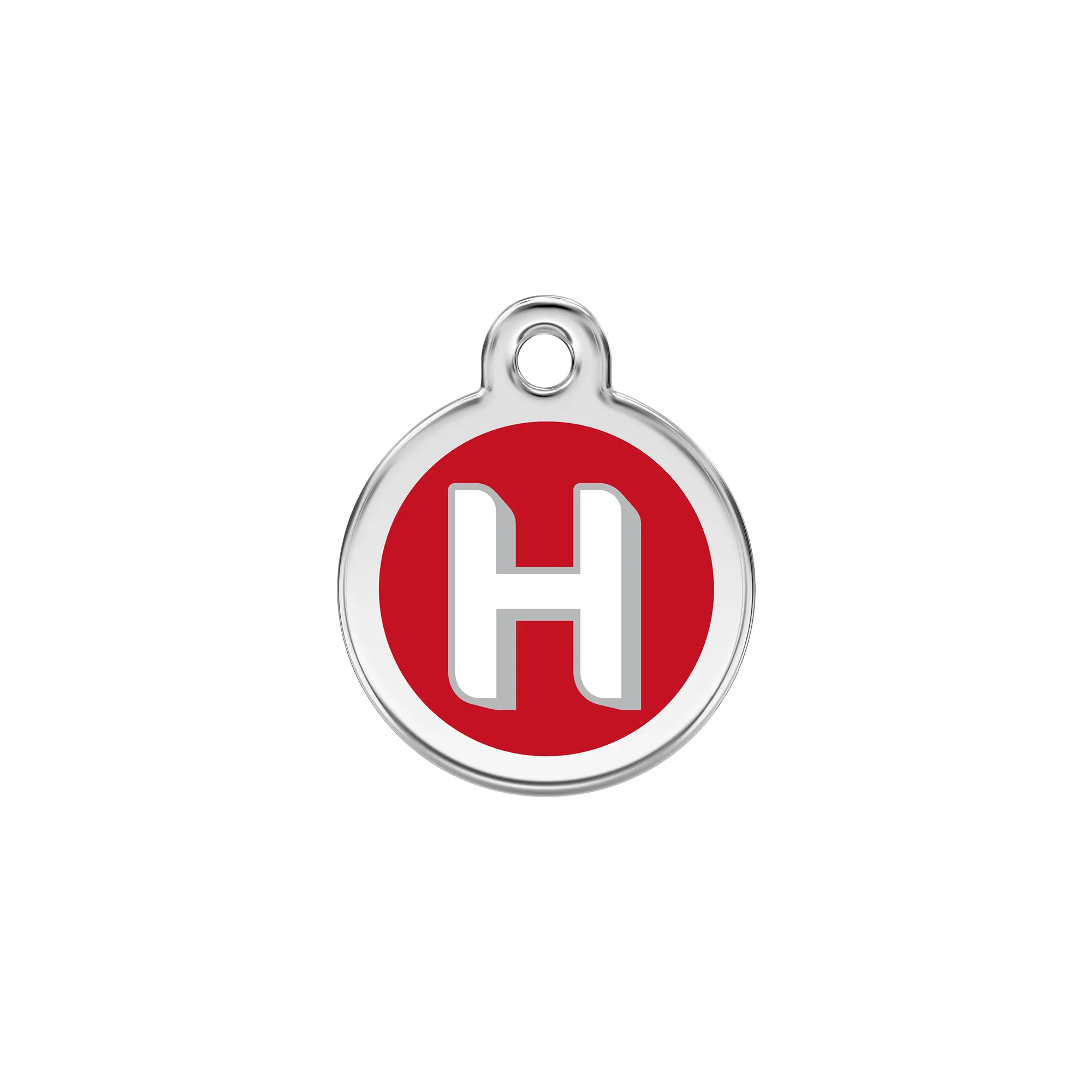 Alphabet Letter H pet ID tag