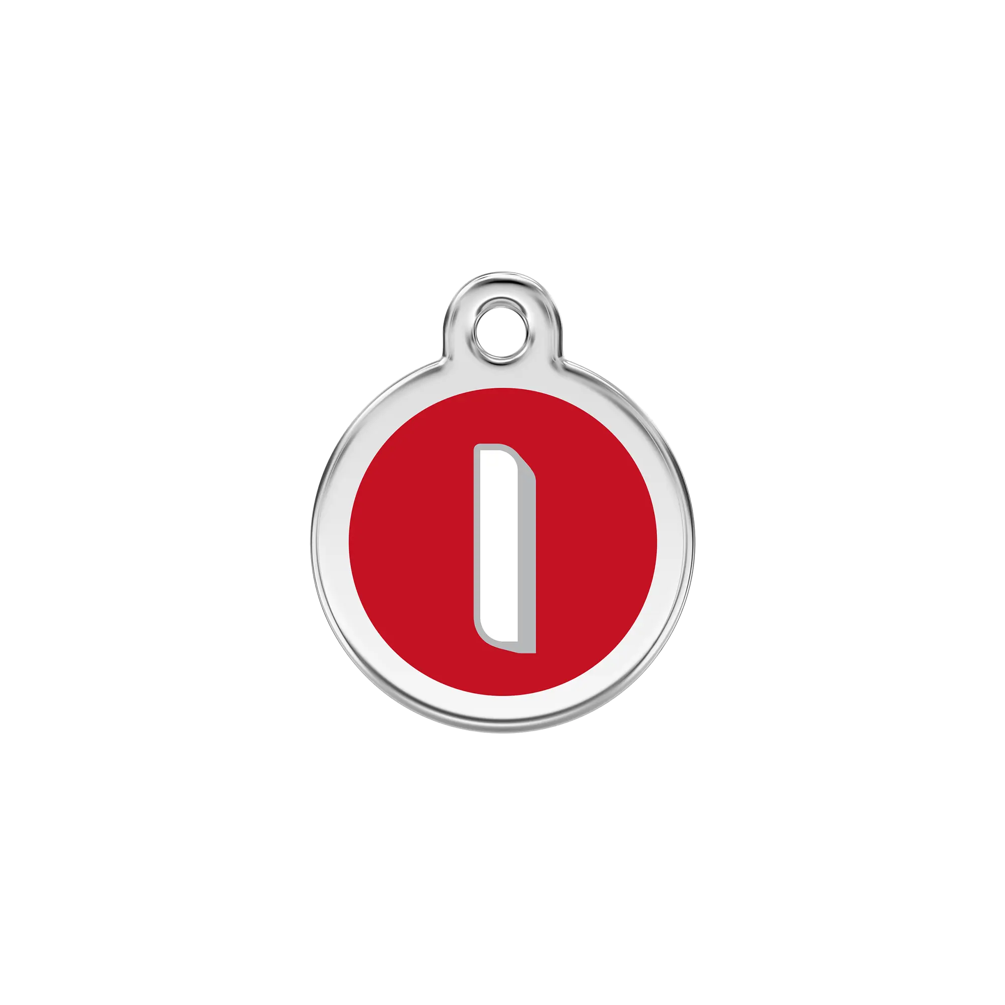 Alphabet Letter I Enamel & Stainless Steel pet ID tag