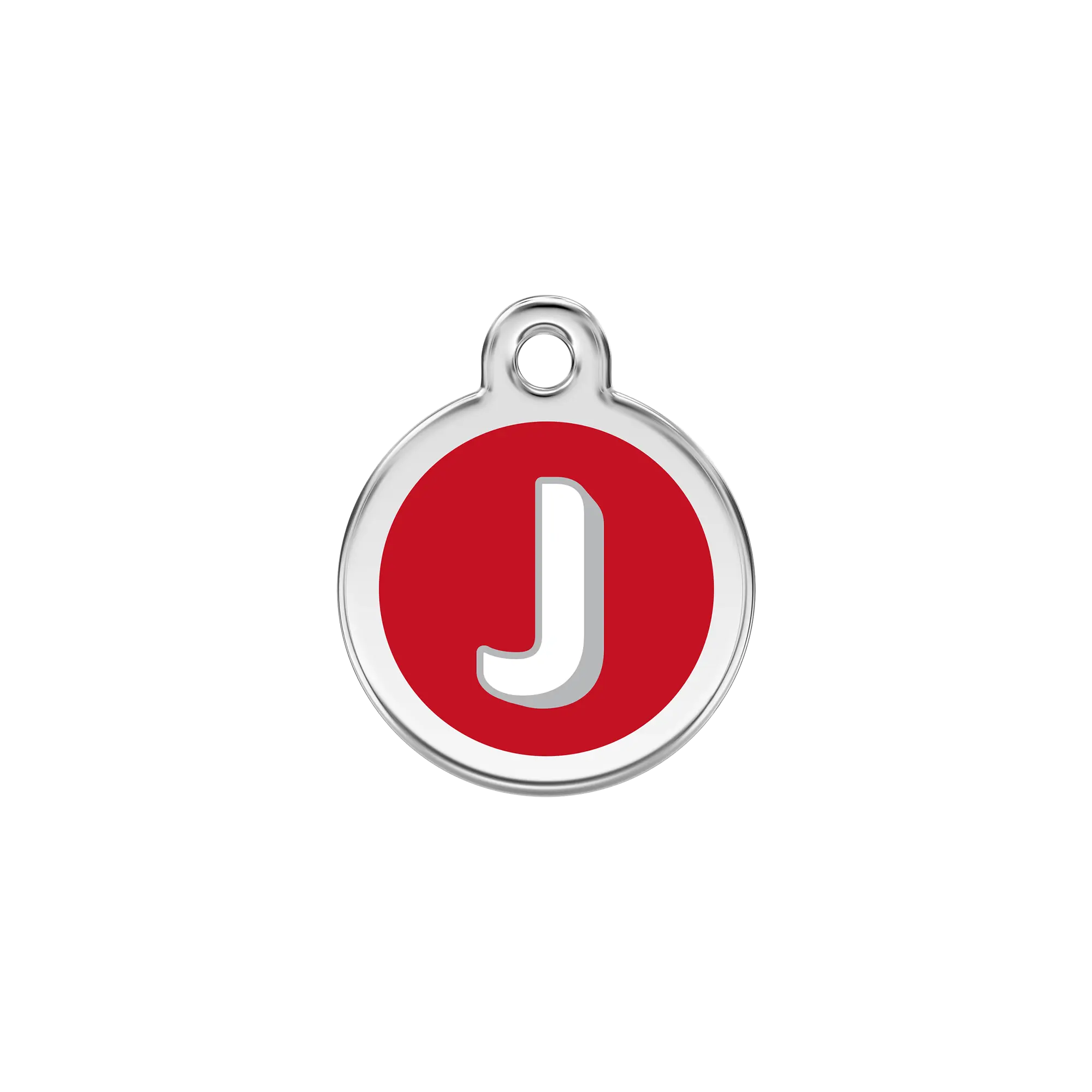 Alphabet Letter J Enamel & Stainless Steel pet ID tag