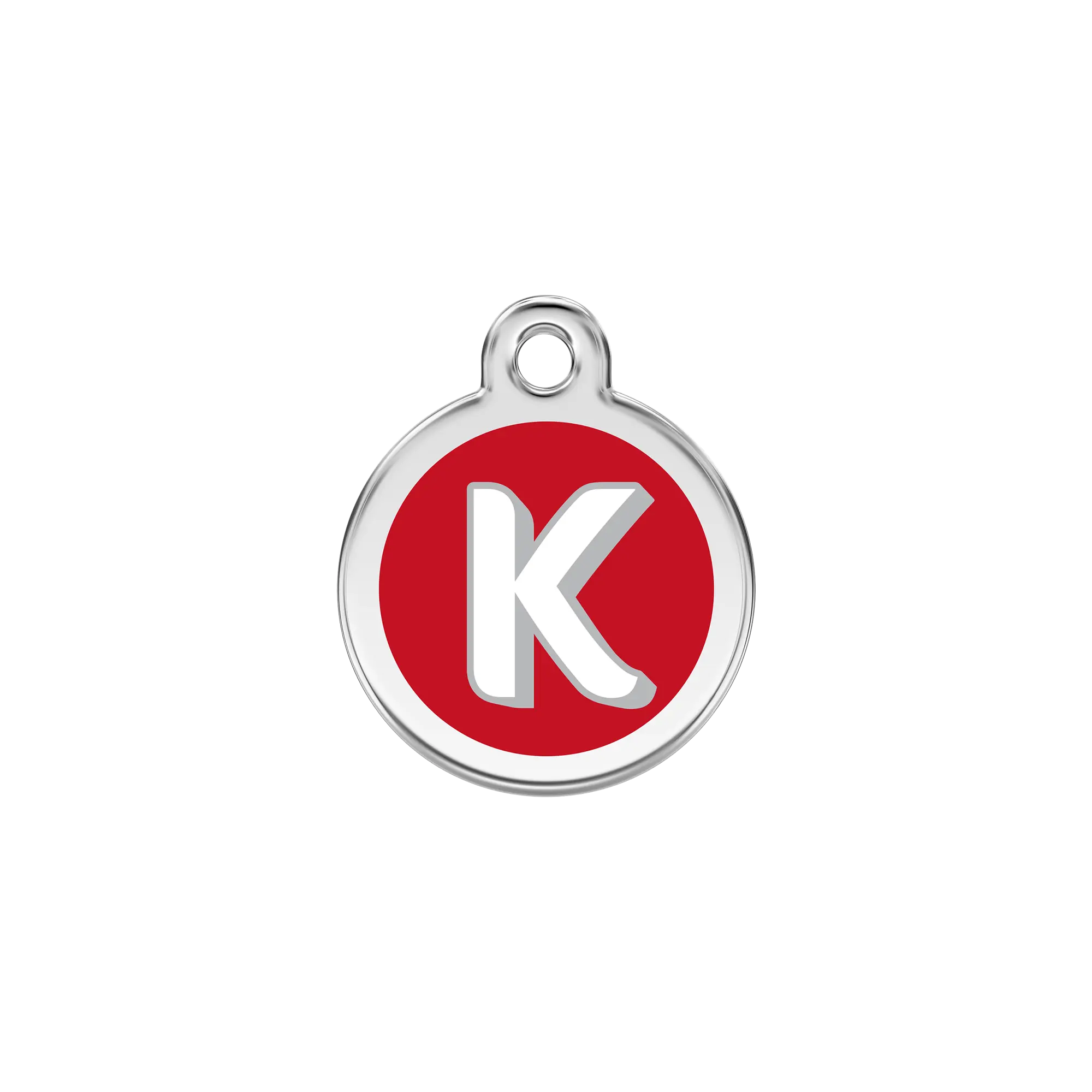 Alphabet Letter K pet ID tag