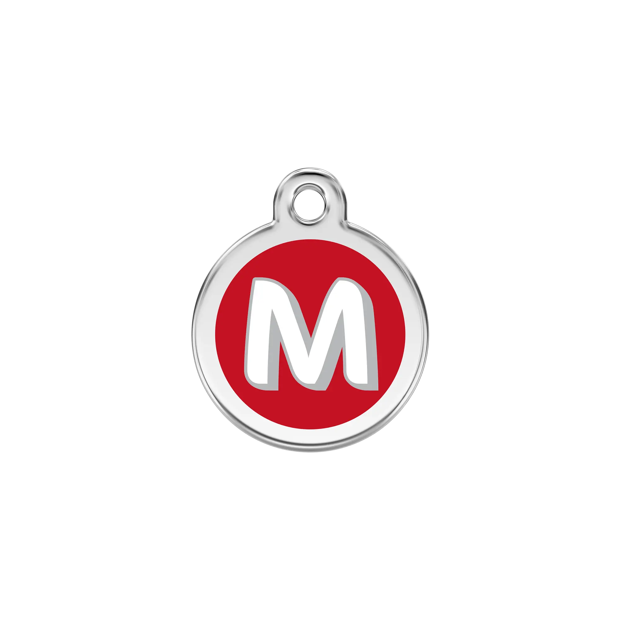 Alphabet Letter M pet ID tag