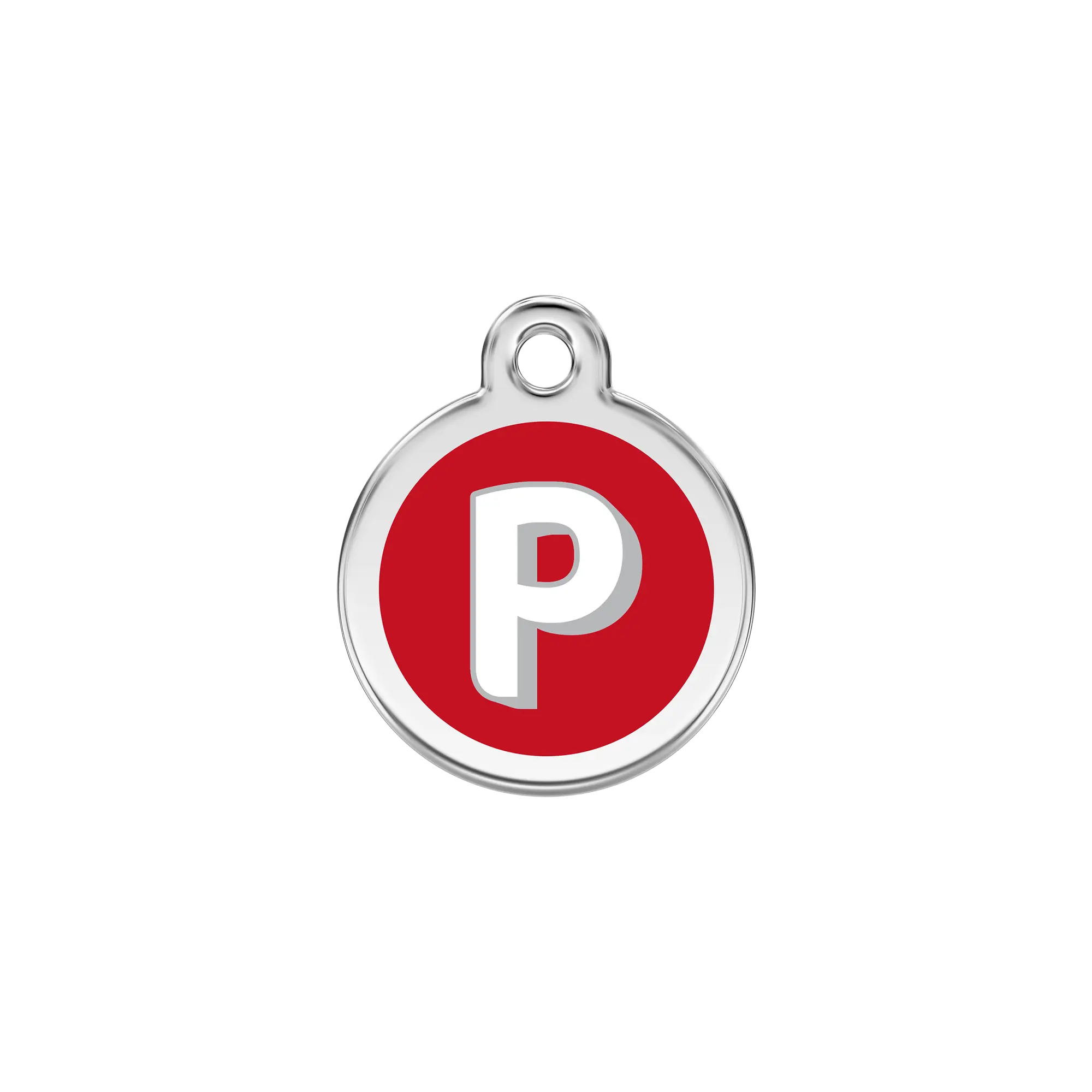 Alphabet Letter P pet ID tag