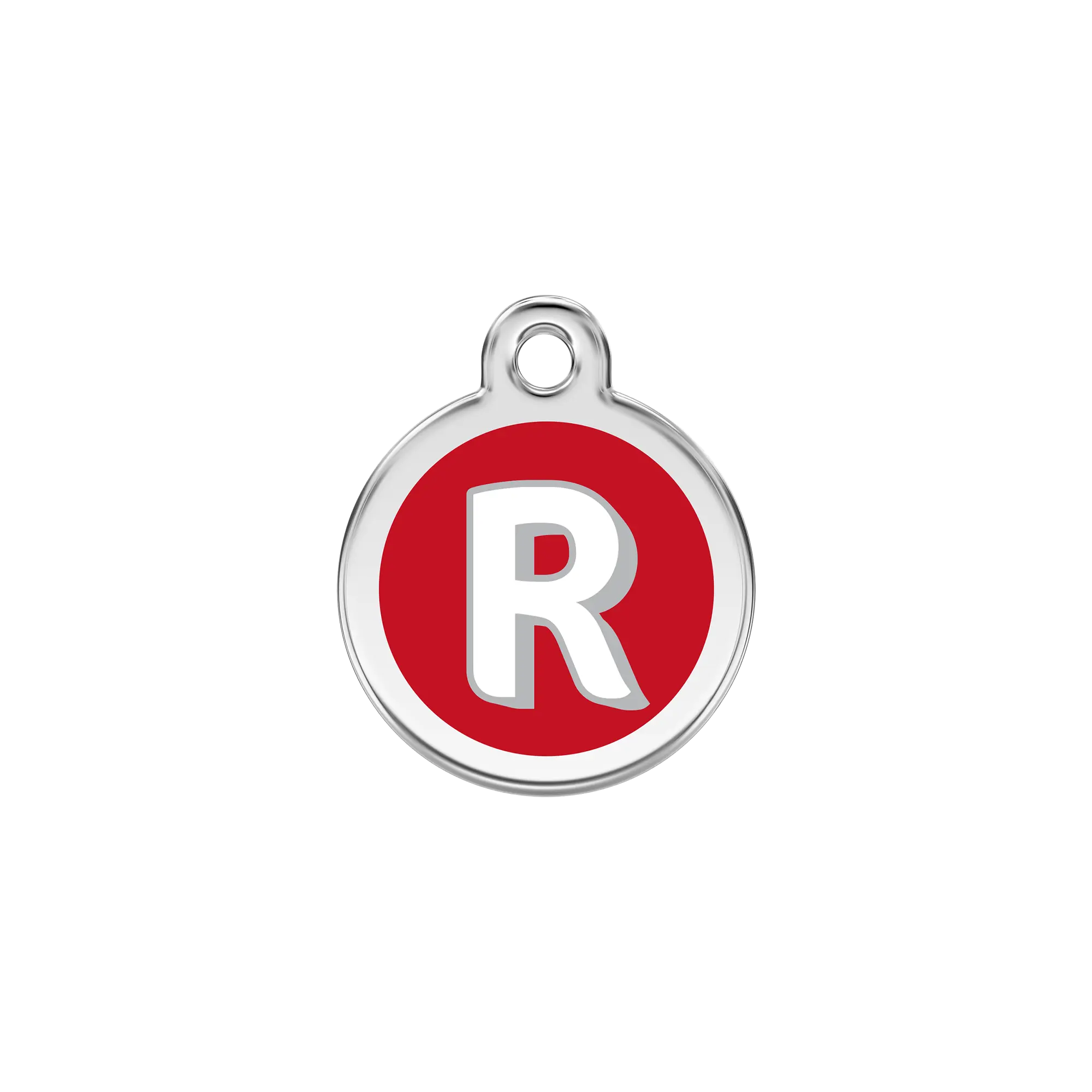 Alphabet Letter R pet ID tag