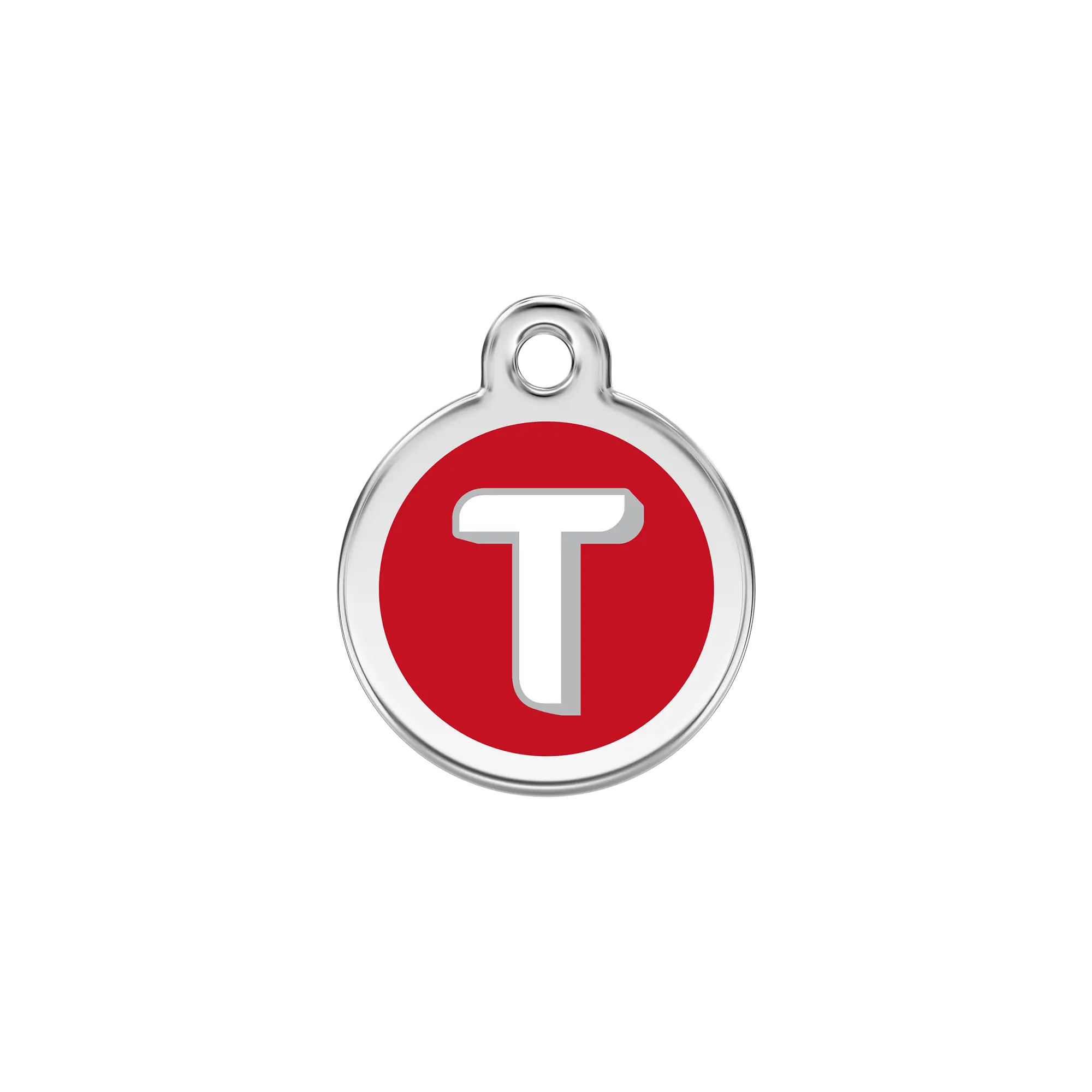 Alphabet Letter T pet ID tag