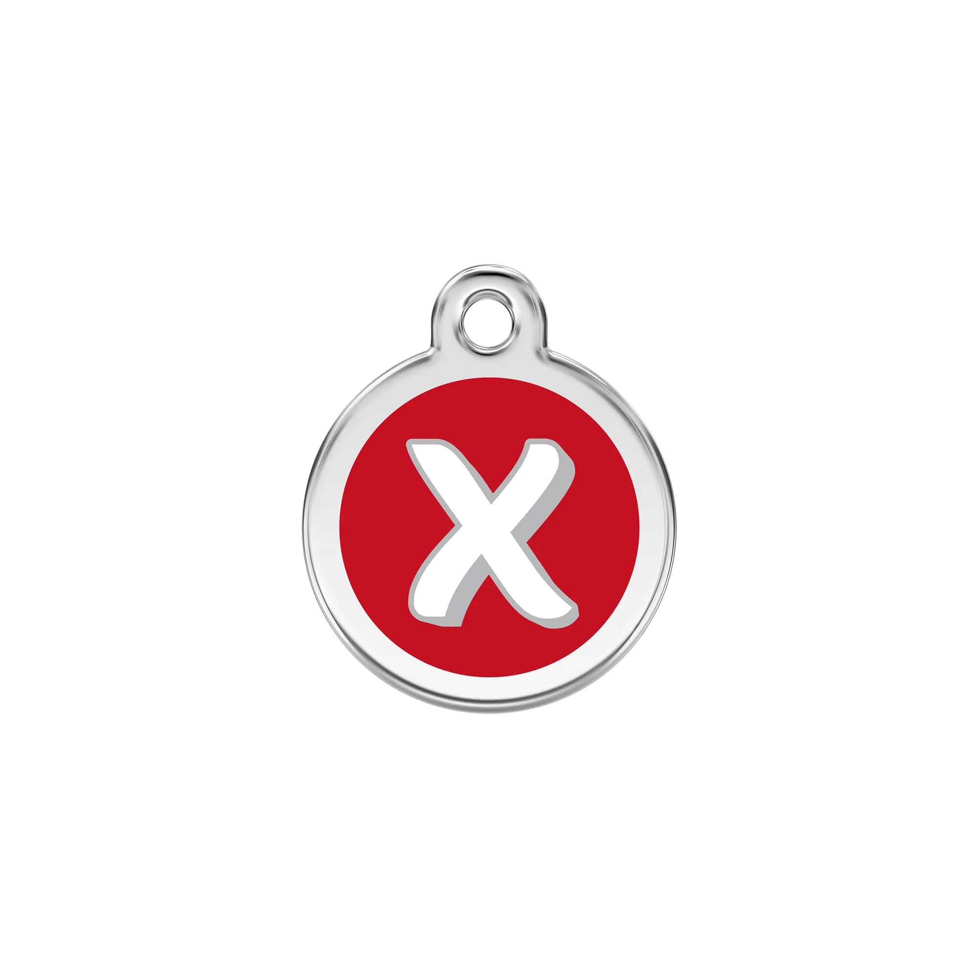 Alphabet Letter X pet ID tag