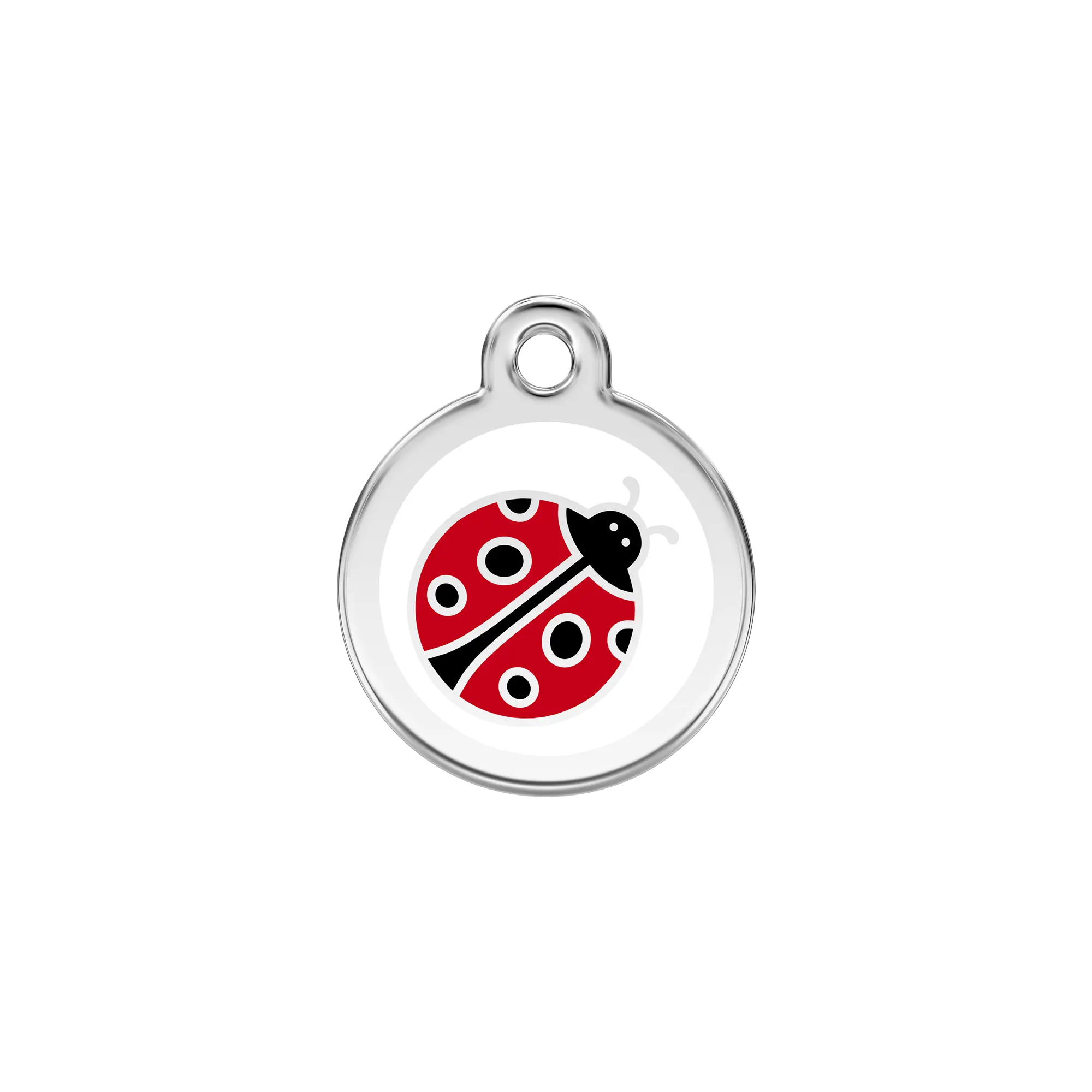 Ladybug Enamel & Stainless Steel pet ID tag