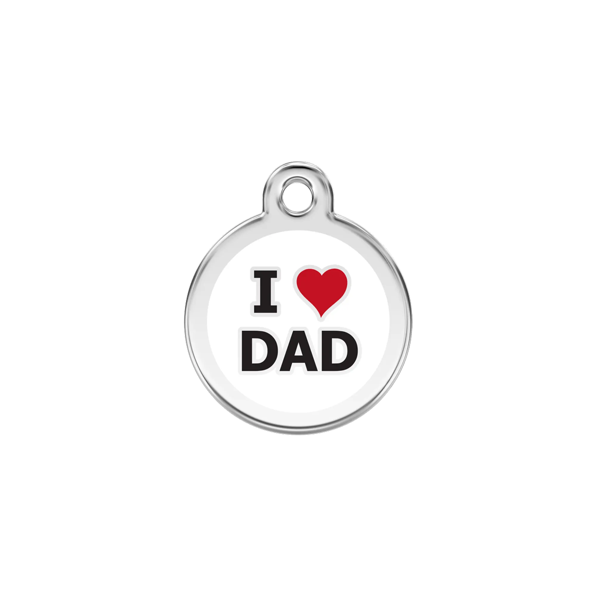 I Love Dad pet ID tag