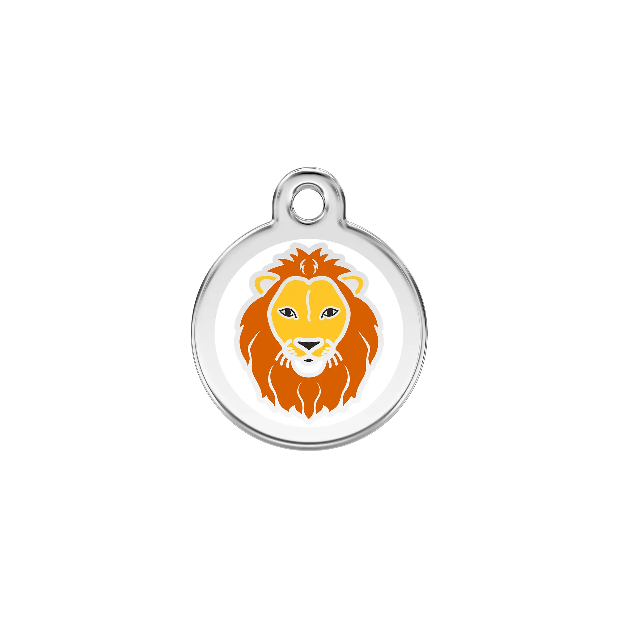 Lion Enamel & Stainless Steel pet ID tag