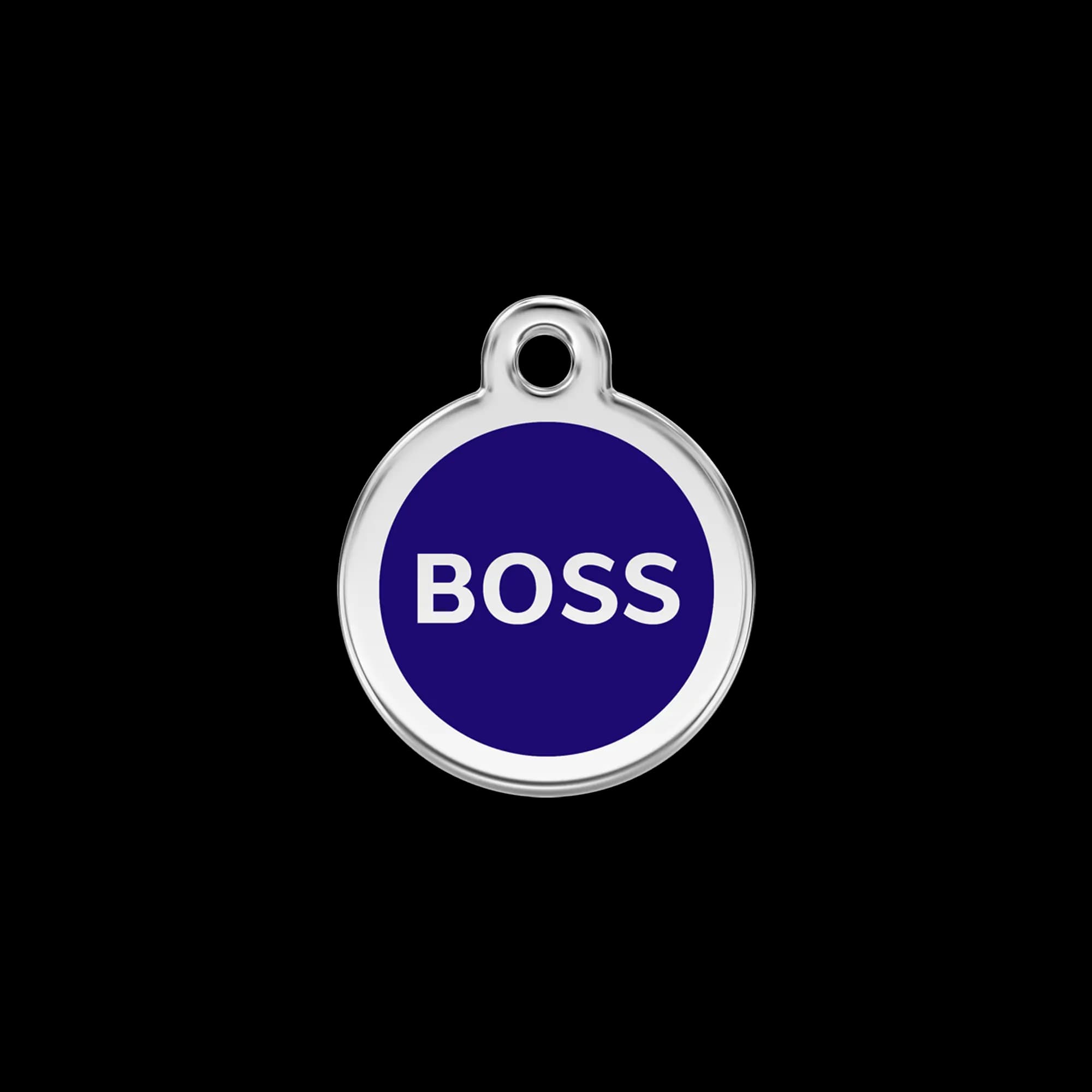 Boss Dark Blue pet ID tag