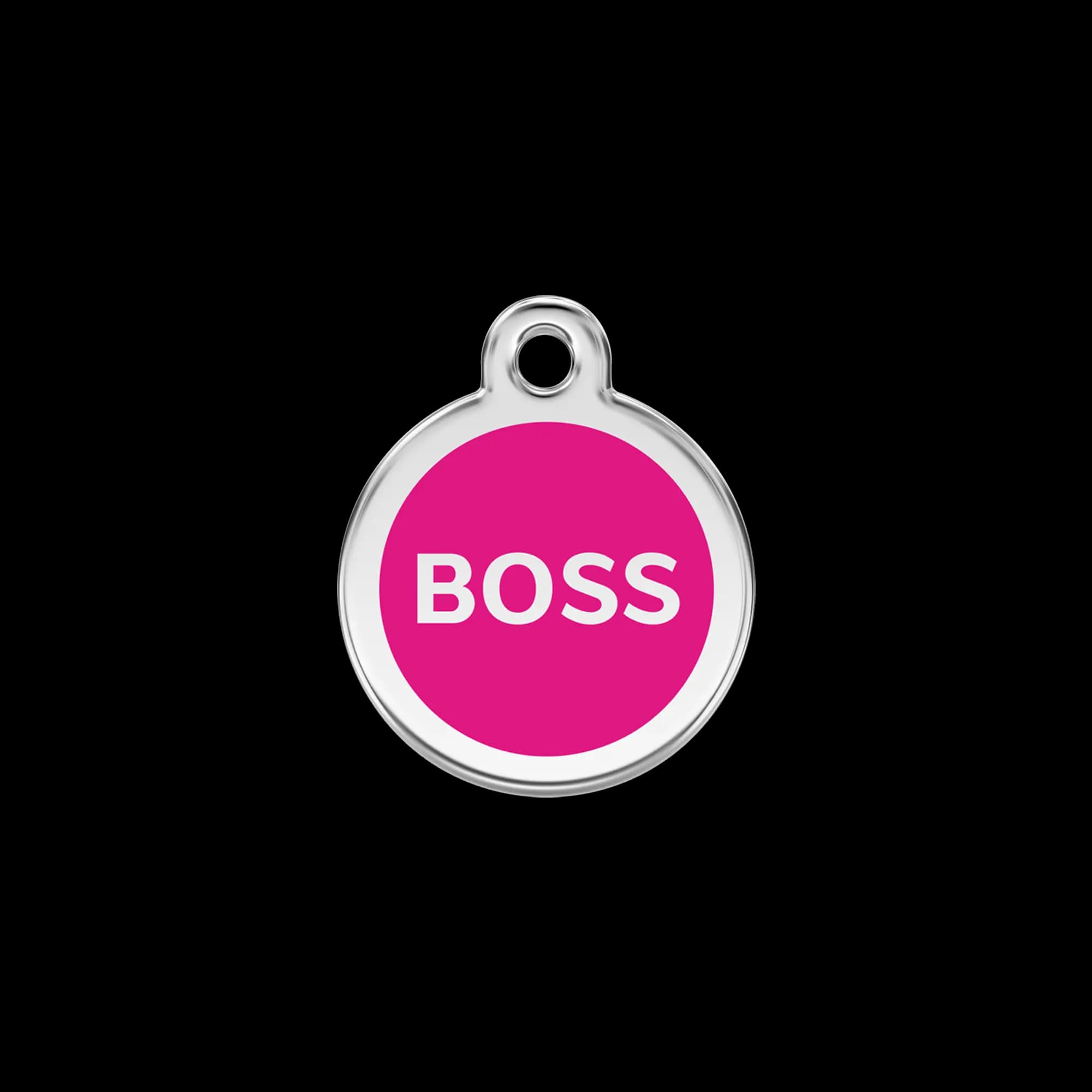 Boss Hot Pink pet ID tag