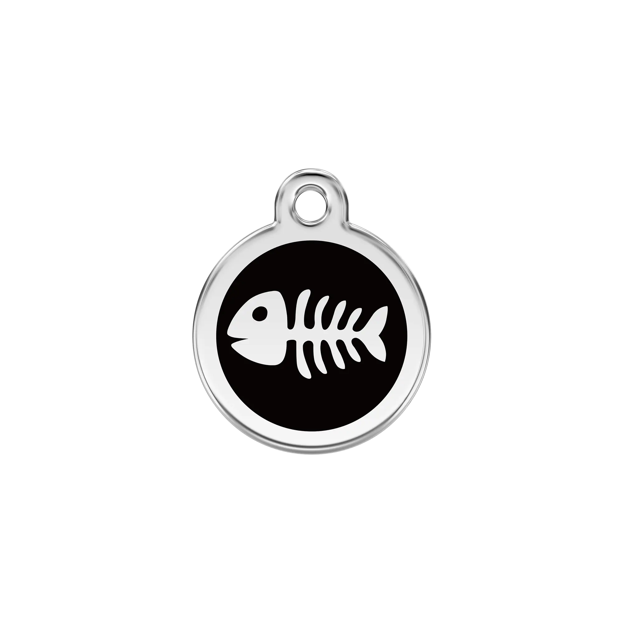 Fish Skeleton Enamel & Stainless Steel pet ID tag