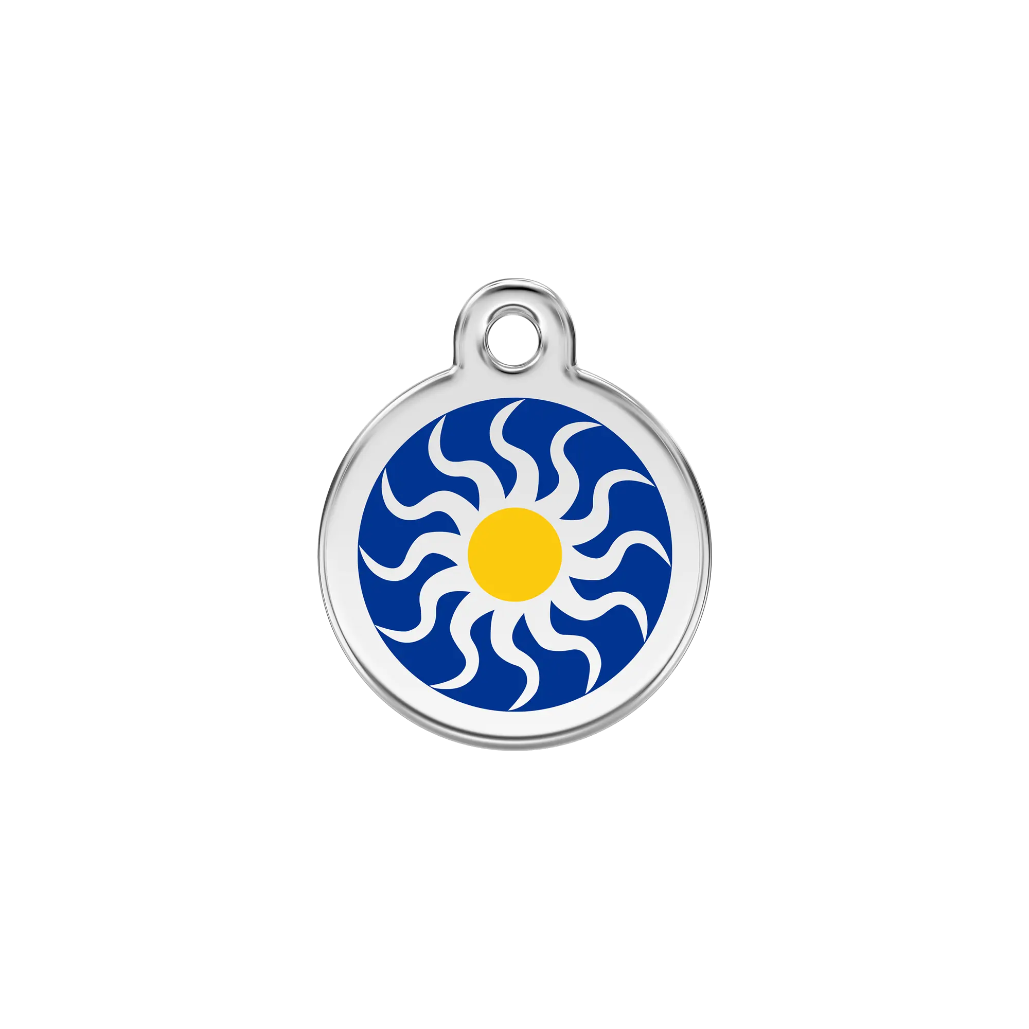 Tribal Sun Enamel & Stainless Steel pet ID tag