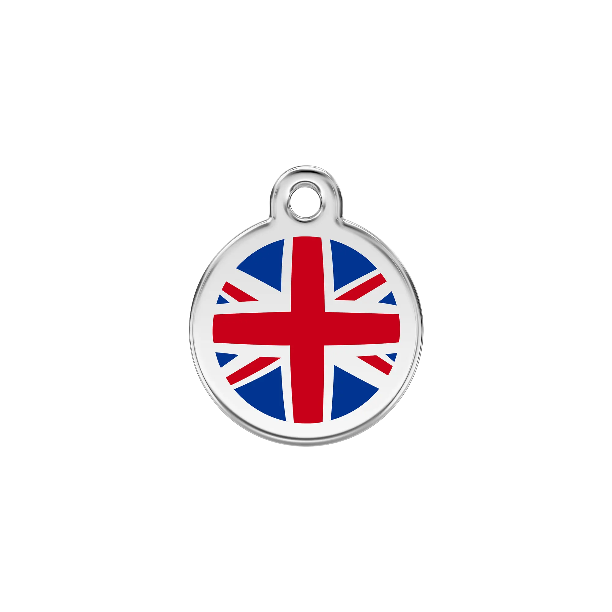 UK Flag Enamel & Stainless Steel pet ID tag