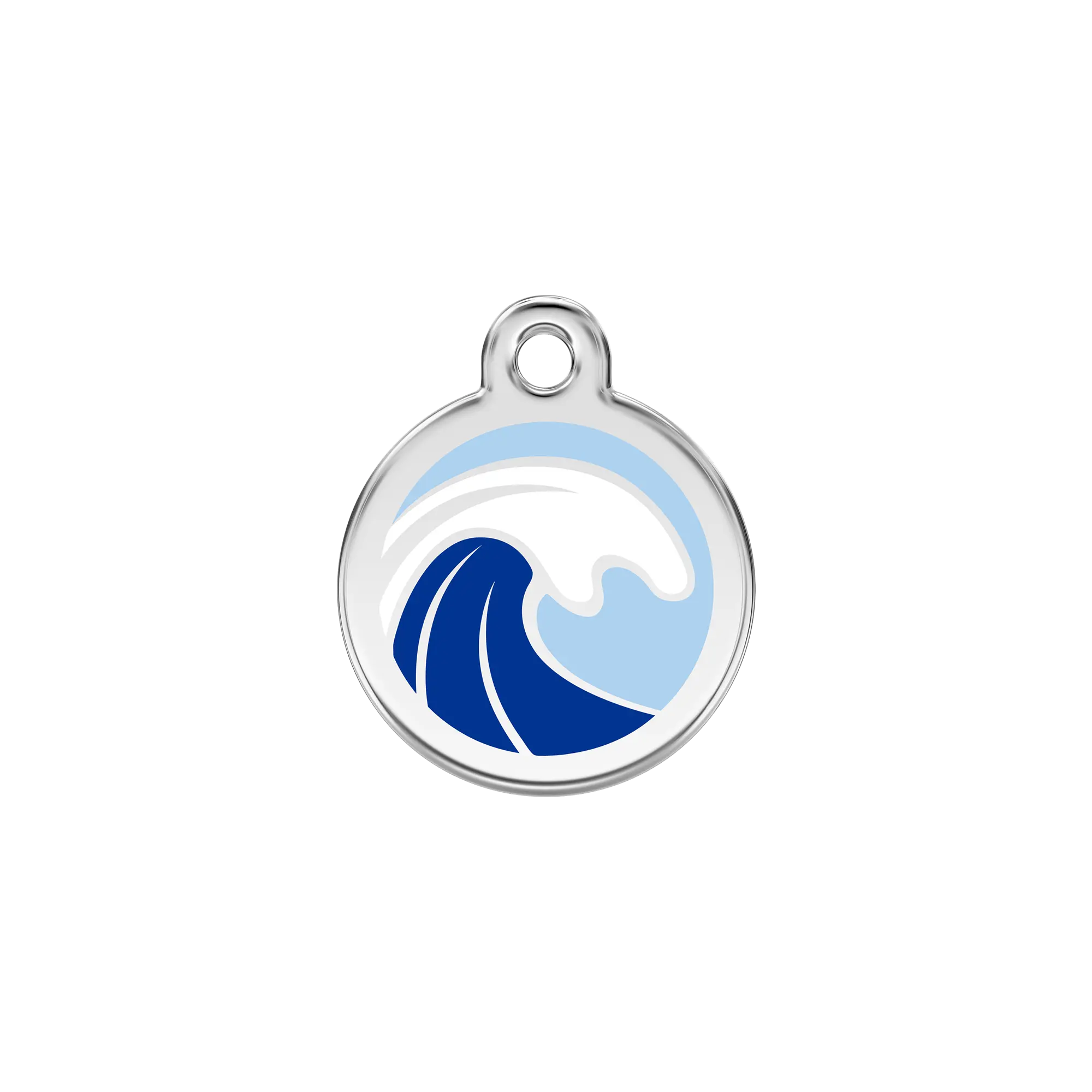 Wave Enamel & Stainless Steel pet ID tag