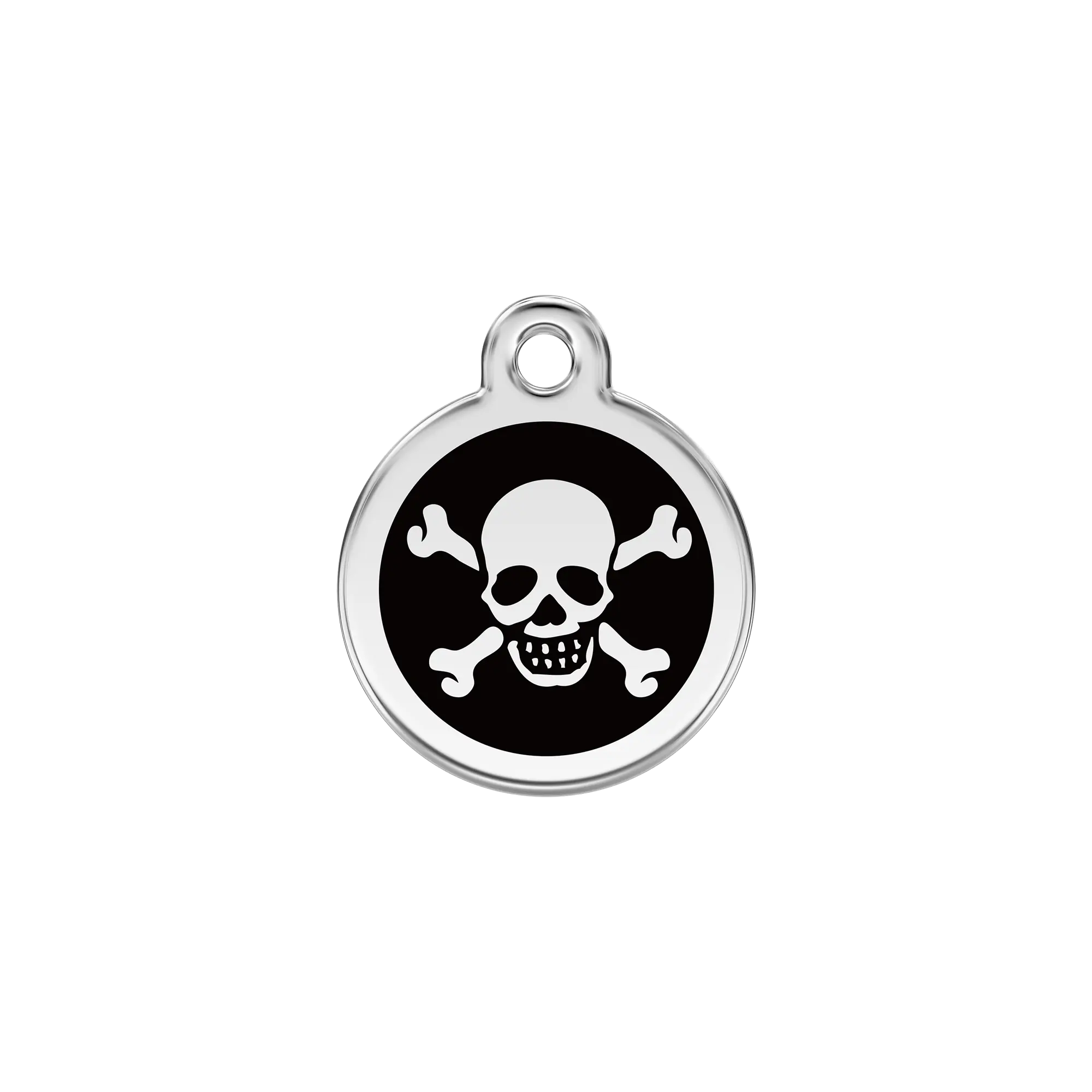 Skull & Crossbones Enamel & Stainless Steel pet ID tag