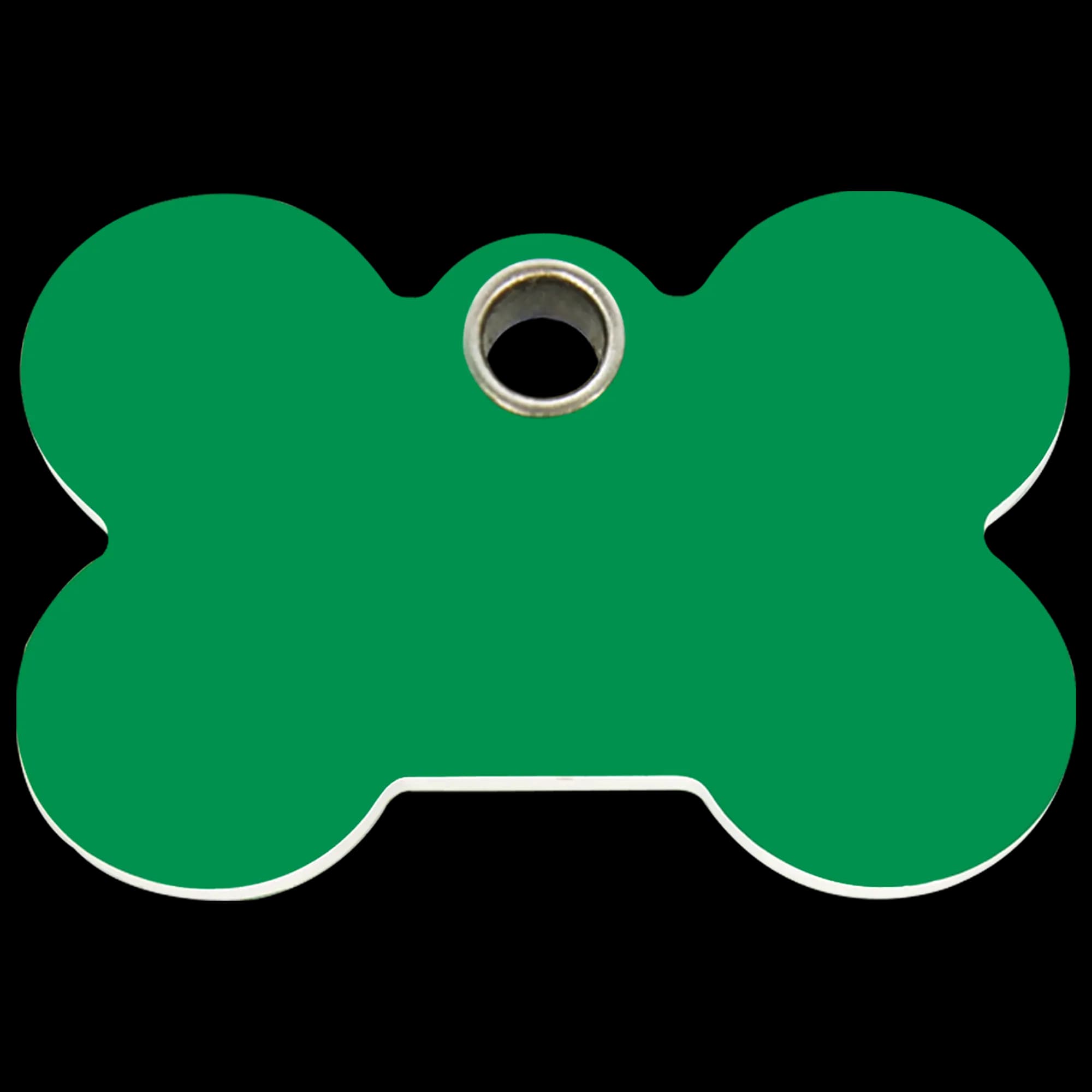 Bone in green — genuine Red Dingo plastic pet ID tag