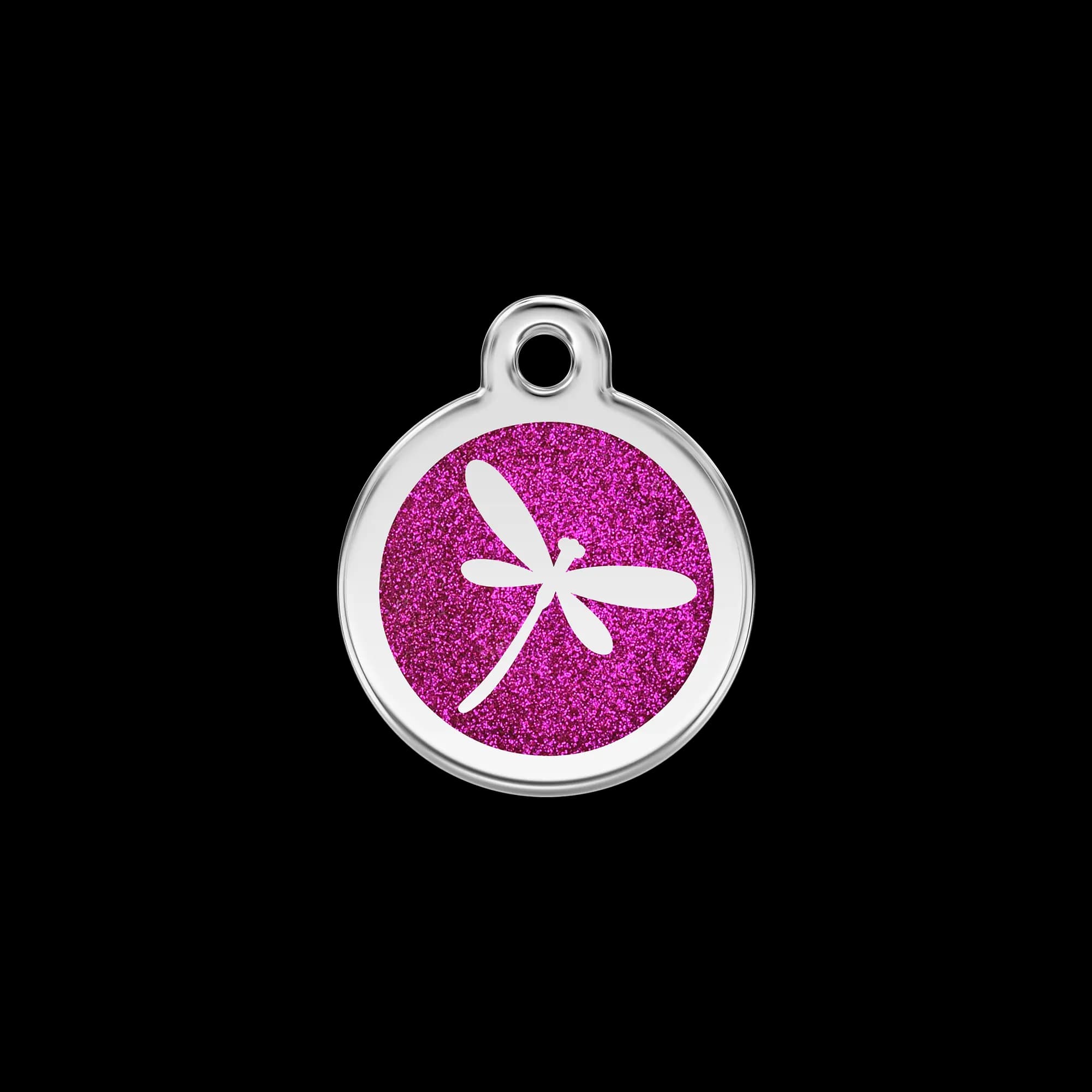 Glitter Dragonfly pet ID tag
