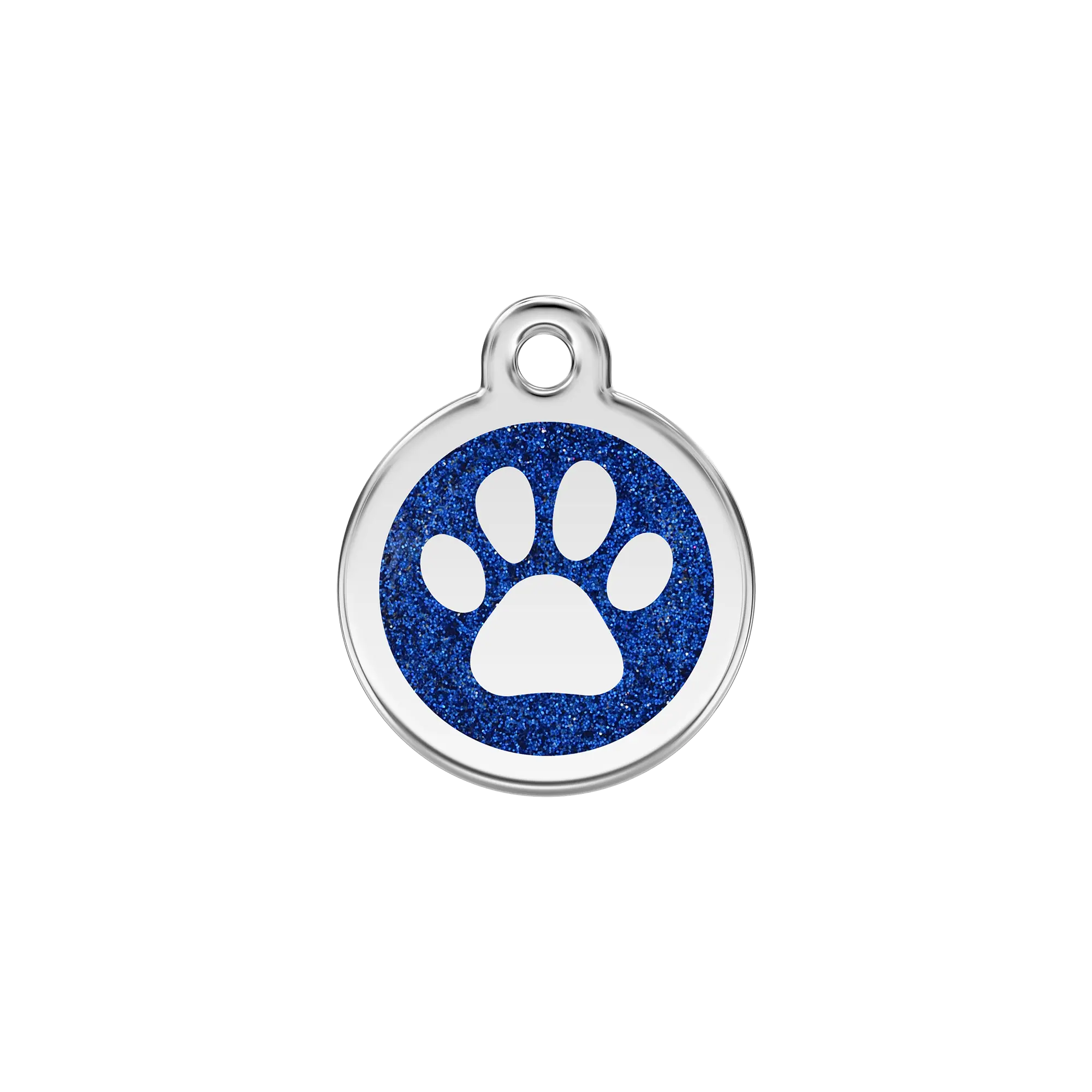 Glitter Paw Print pet ID tag