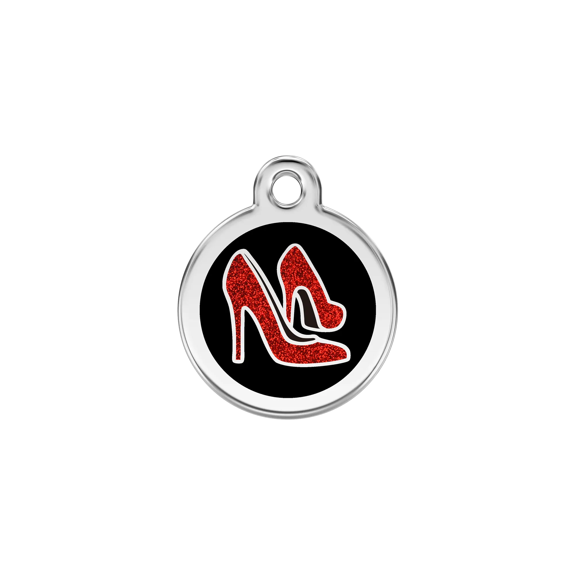 Glitter Red Shoe pet ID tag