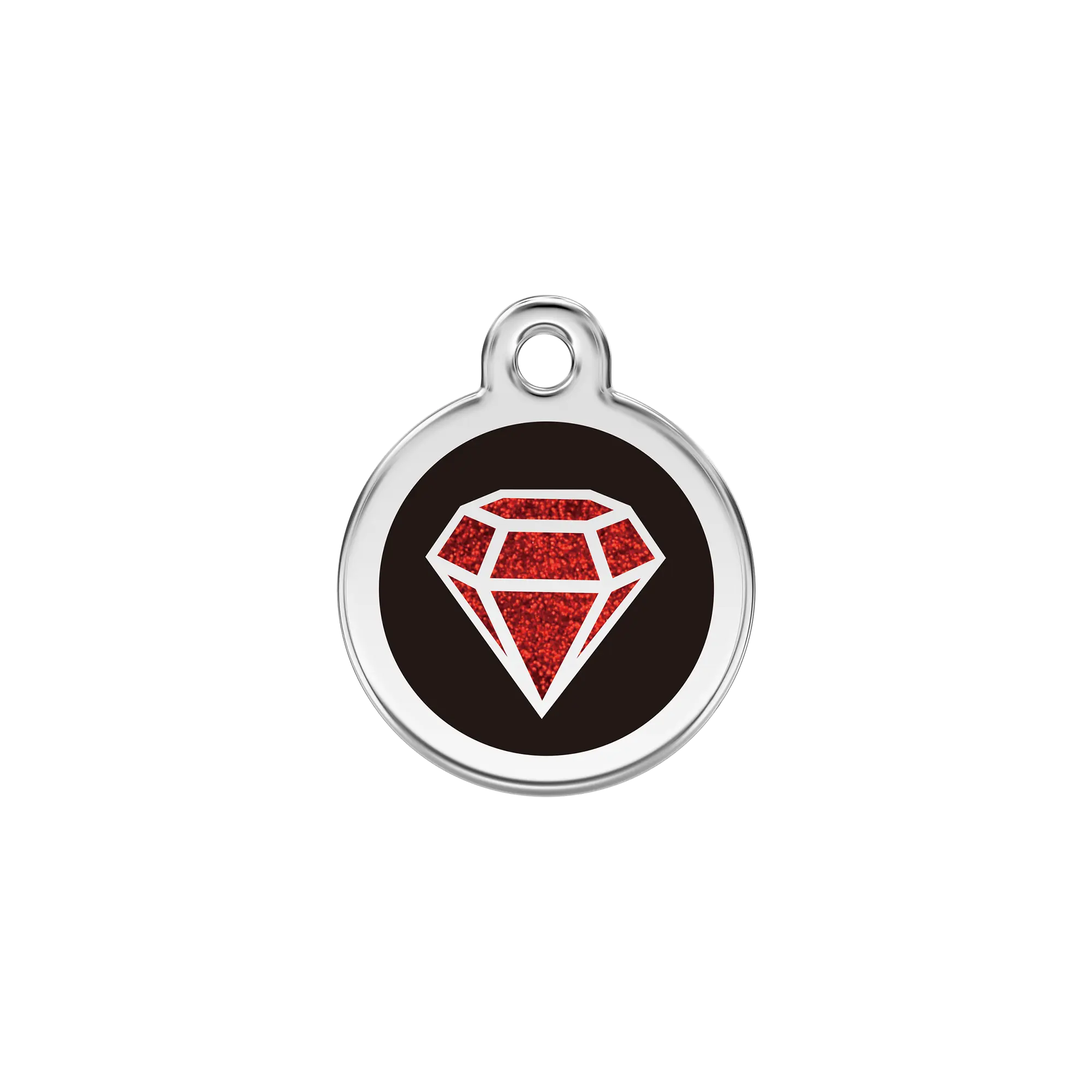 Glitter Ruby pet ID tag