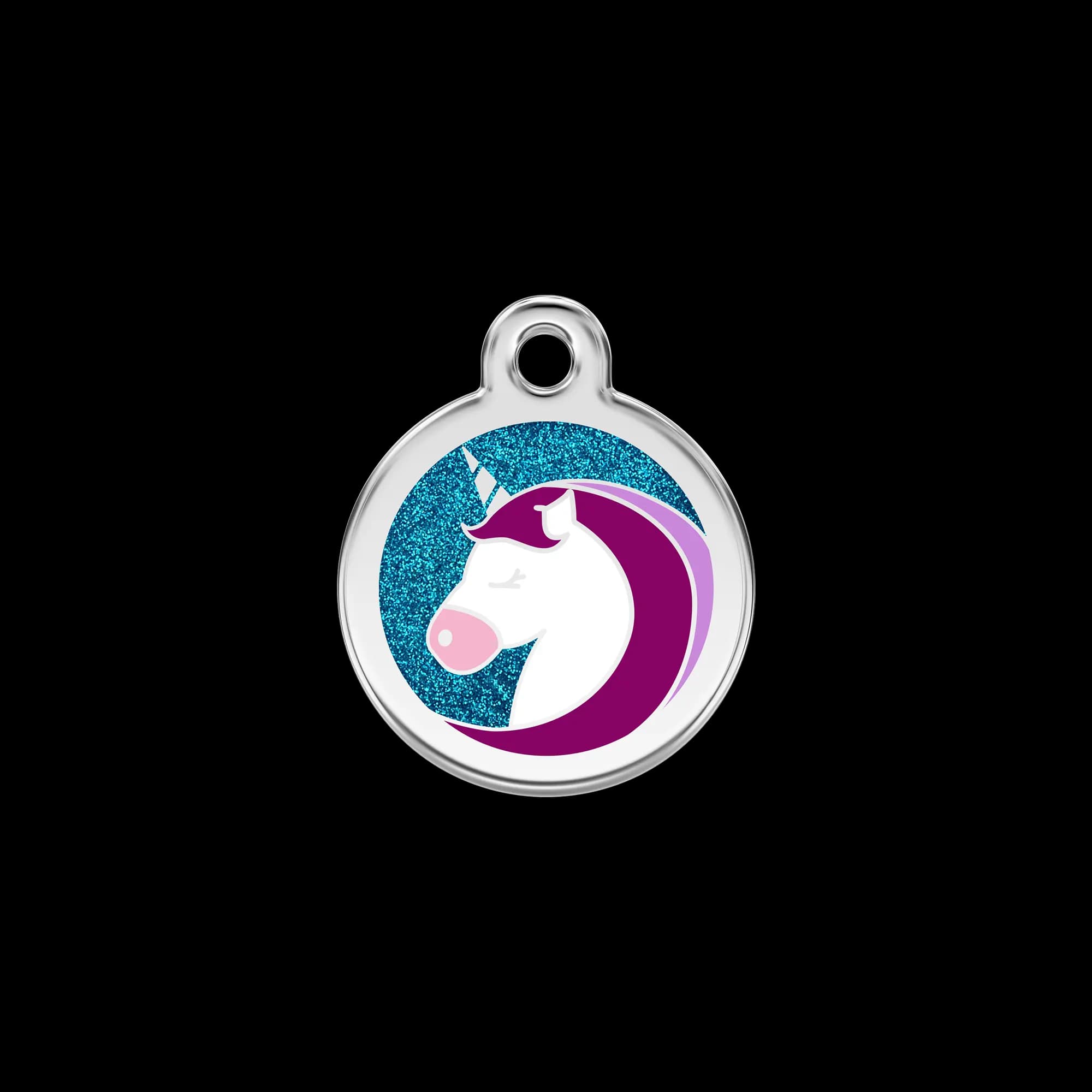 Glitter Unicorn pet ID tag